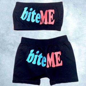 Two piece pajama set.